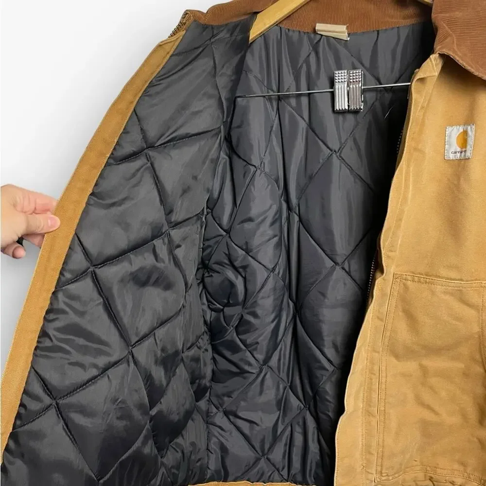 Carhartt Men's Brown tan distressed Field work Jacket XL